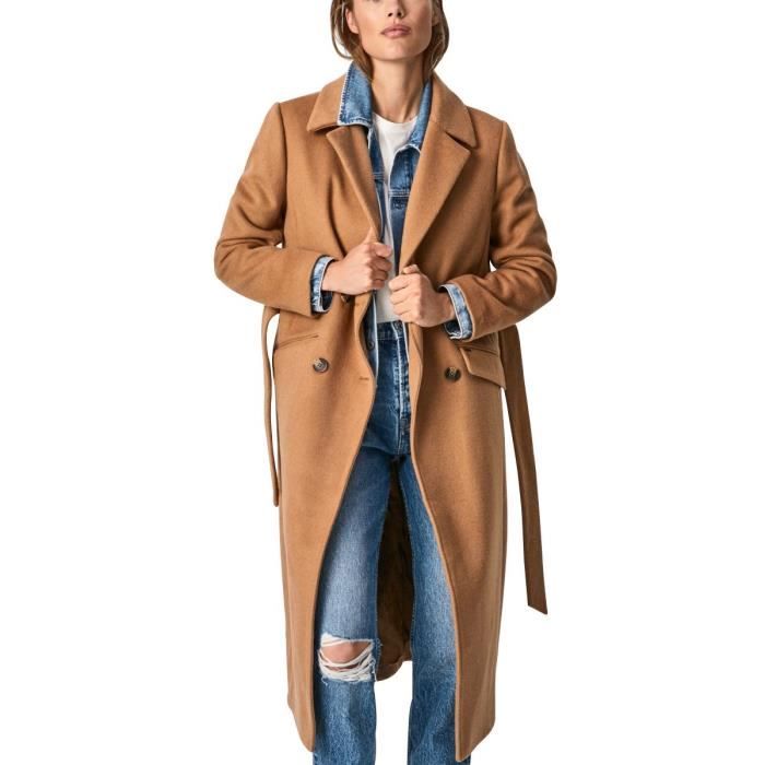 Manteau long caramel sales