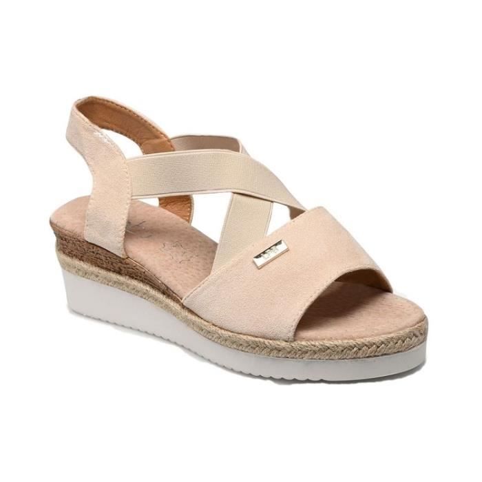 Sandales compens es LPB DONATIANE Beige Femme Beige