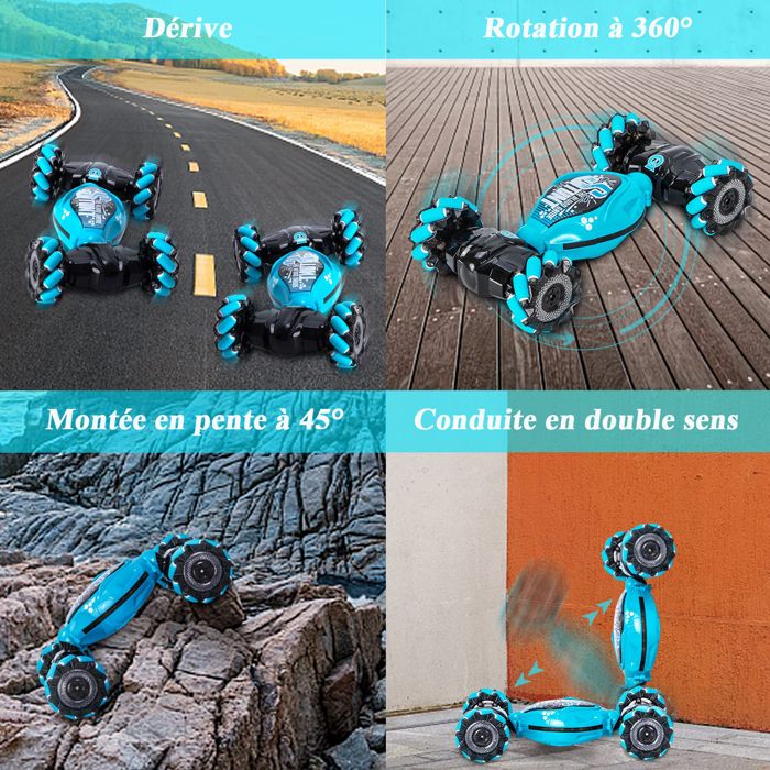Voiture Telecommandé Enfant 360°Rotation Voiture de Course Jouets avec