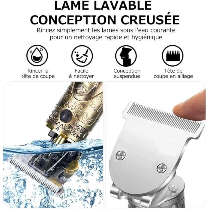 Tondeuse Barbe Rechargeable USB - 4 Têtes, Réglable, Professionnelle, Neuve Sous Boîte