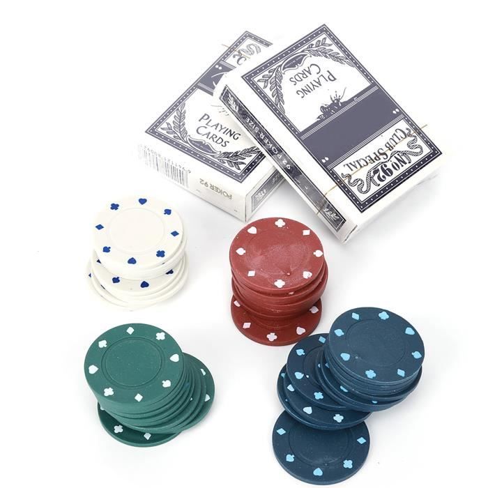 Jeu de cartes à jetons de poker ARAMOX 100PCS avec étui de transport