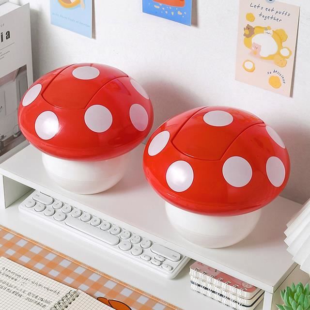 Couleur blanche Mini poubelle de bureau en plastique, corbeille de