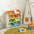 Étagère pour jouets enfants - SONGMICS - GKR04W - Cadre blanc - Casiers amovibles - 86 x 26,5 x 78 cm-2