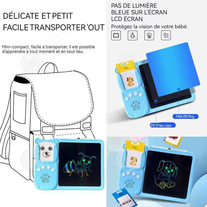 510 Mots Cartes Parlante Montessori Français, Carte Parlante en Français, Cartes Educatives pour Ecouter et Apprendre, Jeux Montessori pour Apprentissage, Jouet Enfant pour Cadeau de Garcon/Fille-Bleu 510 Mots Cartes Parlante Montessori Français, Carte Parlante en Français, Cartes Educatives pour Ecouter et Apprendre, Jeux Montessori pour Apprentissage, Jouet Enfant pour Cadeau de Garcon/Fille-Bleu