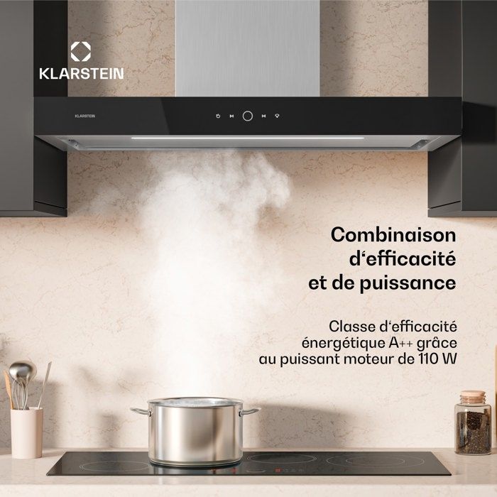 Klarstein SmartEdge Hotte aspirante 90 cm Contrôle par app silencieuse — free download