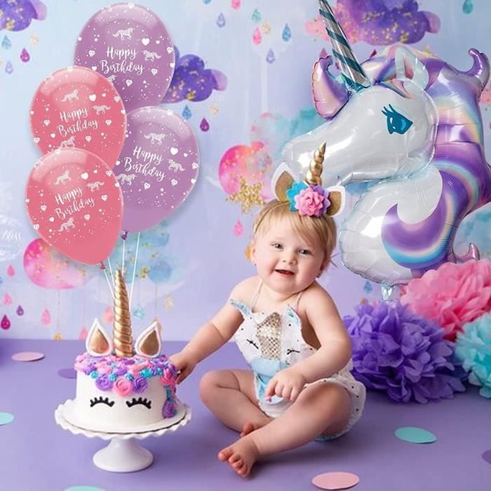 Kit de fête anniversaire licorne - Décoration anniversaire enfant