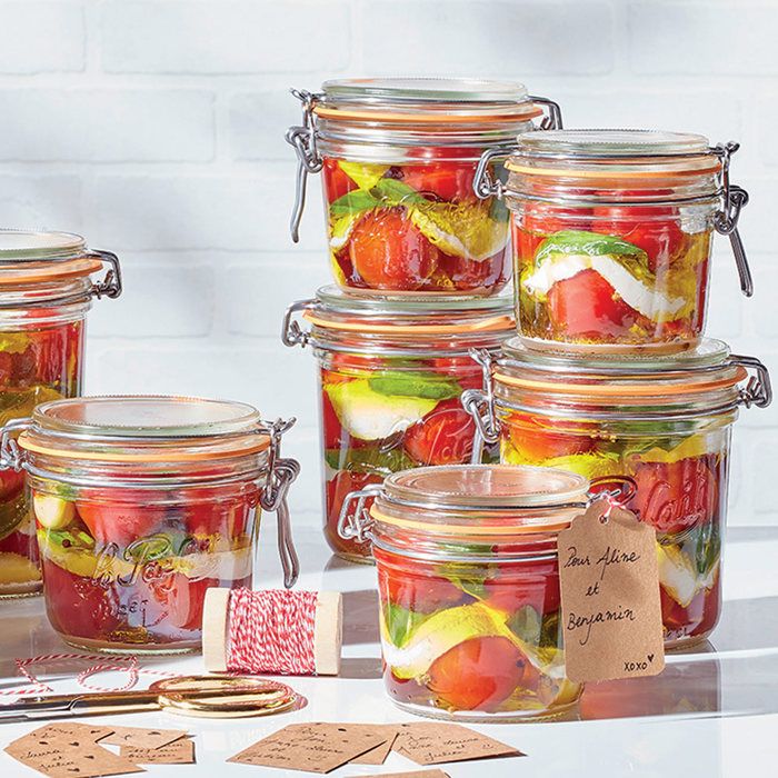Bocaux Conservation 500ml Avec Couvercle 82mm - Lot De 24, Motif Cœur | Pour Confiture, Miel, Légumes