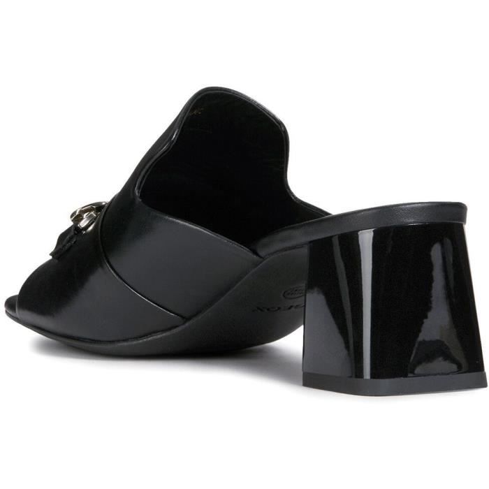 GEOX Sandales D Seyla Sandal Mid Noir Femme Achat Vente GEOX Sandales noir femme D SEY pas cher Cdiscount