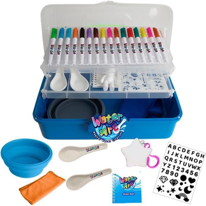Kit Water Art – 12 Feutres Et Cuillère Magique Pour Créer Des Dessins Qui Flottent Sur L'eau – Dès 3 Ans