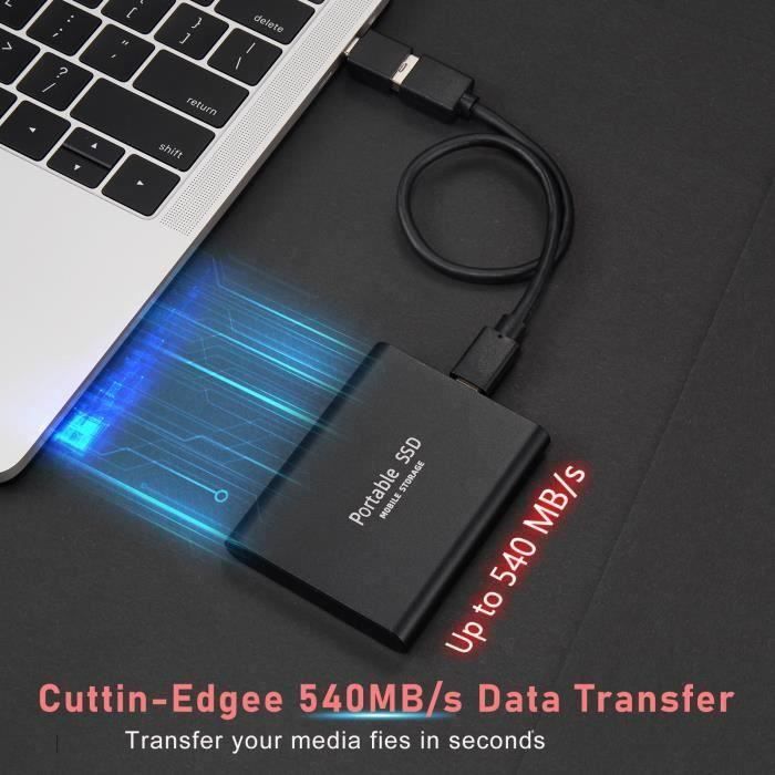 Disque SSD Externe Haute Vitesse | Solution De Stockage Portable 500 /1 To | Disque Dur Externe SSD | Disque Dur Externe De Sauvegarde | Disque Externe Léger Pour La Sauvegarde Et Le De