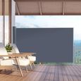 Paravent extérieur rétractable - Gris - 300 x 160 cm - Toile polyester 180 gr/m²-3