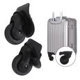 keenso Roulettes de valise 1 paire de roulettes pivotantes pour bagages roues pivotantes muettes repalcement pour valise noire A52-3