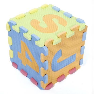 Tapis Puzzle en mousse EVA sans BPA - 25 dalles de 40cm avec bordures en bon état - Mobilier enfant