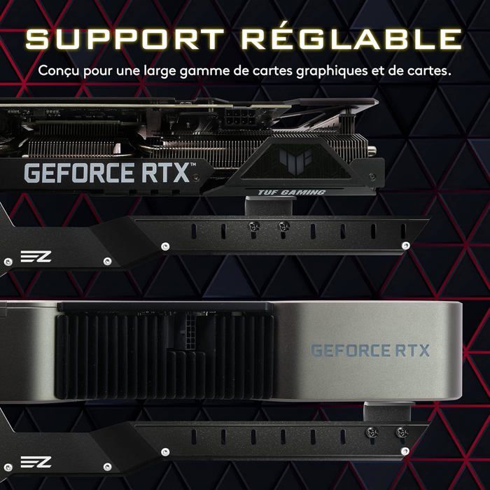 Support Vertical Pour Carte Graphique EZDIY-FAB – Monte Ton GPU à La Verticale, Style Et Gain De Place !