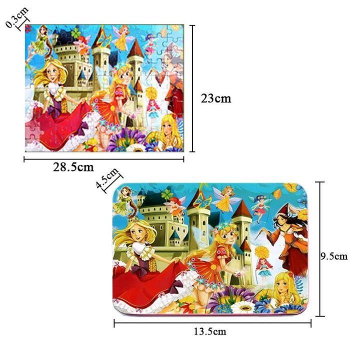 Puzzle Castle Princess - Puzzle Enfant 100 Pieces, En Bois, 28,5 * 23 * 0,3  cm, Planche de Robin - Puzzle Enfant 4~9 Ans - Cdiscount Jeux - Jouets