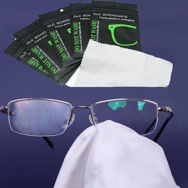 Lingettes Anti-buée réutilisables pour lunettes, nettoyeur de