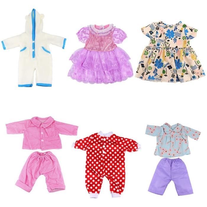 6 Set Vetements de Poupee Robe Vetement pour Poupee Corolle Habit Colore de Poupee Poupon 36cm Cdiscount Jeux Jouets