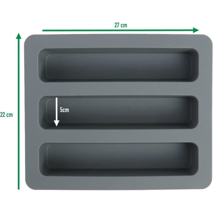 Moule à Cake Silicone 3 Cavités Wondercook - Platine Anti-adhésif - Pour Mini Cakes Apéro Et Brioches - EBOOK Offert