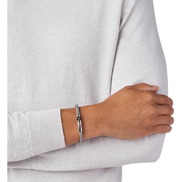 Emporio armani silver bracelet discount