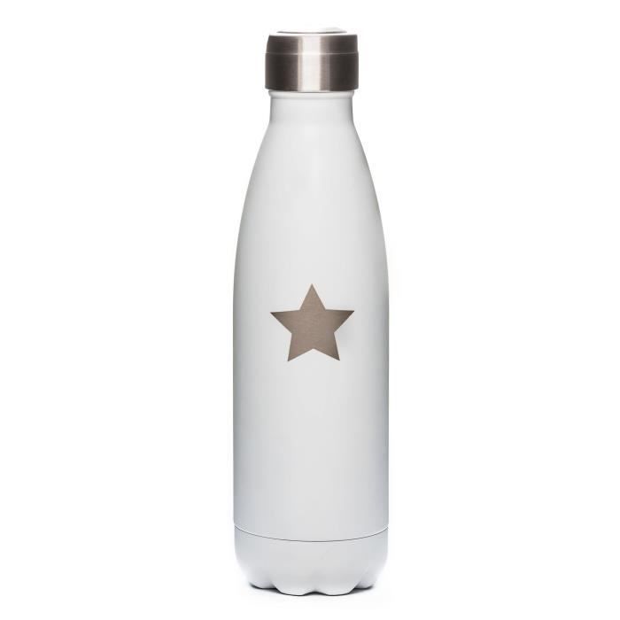 YOKO DESIGN Bouteille Phosphorescente PM 500 ml blanc étoile beige