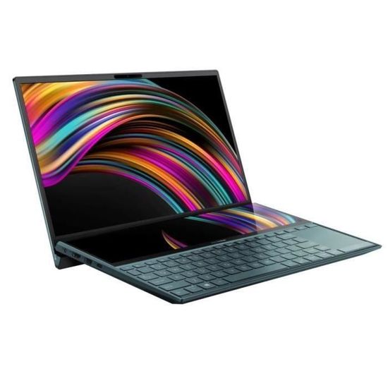 PC Portable ASUS Zenbook Duo UX481FA-BM099T 14'' FHD - Core i5-10210U - Screenpad Plus - RAM 16Go - SSD 512Go - Windows 10 - AZERTY