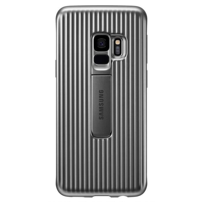 Samsung Coque Renforcée Stand S9 - Argent