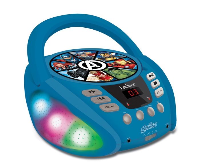 AVENGERS - Lecteur CD Bluetooth - Effets Lumineux
