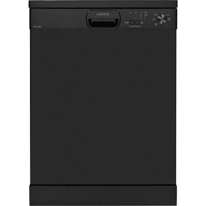 Lave-vaisselle pose libre OCEANIC OCEALV1249B1 - 12 couverts - Largeur 59,8 cm - Noir - 49 dB
