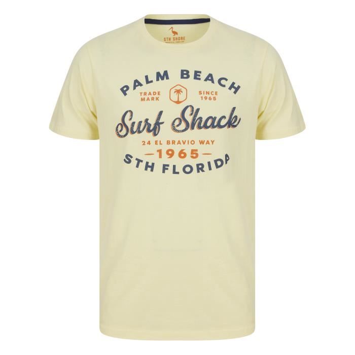 T shirt mc homme 100% coton - pastel yellow