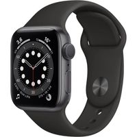 Apple Watch Series 6 GPS - 40mm Boîtier aluminium Gris Sidéral - Bracelet Noir (2020) - Reconditionné - Excellent état