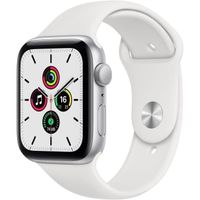 Apple Watch SE GPS - 44mm Boîtier aluminium Argent - Bracelet Blanc (2020) - Reconditionné - Excellent état