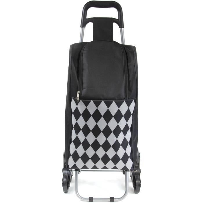 KINSTON Chariot de course Isotherme - Noir et blanc