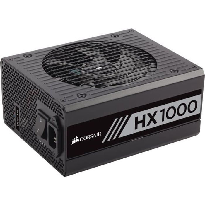 CORSAIR Alimentation HX1000 - 1000 Watts - Full Modulaire - 80+ Platinum (CP-9020139-EU)