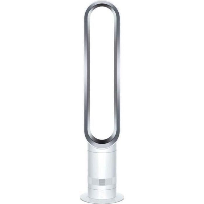 DYSON AM07 Ventilateur tour - Oscillant - Minuteur - Télécommande - Silencieux - Blanc/Argent