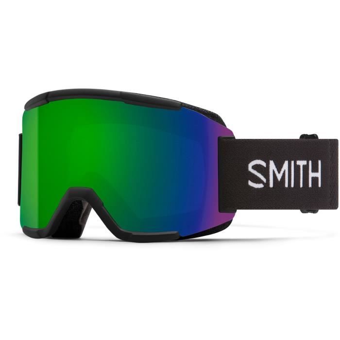 SMITH Masque de ski Squad - Homme - Noir Chroma Pop Sun Vert S3