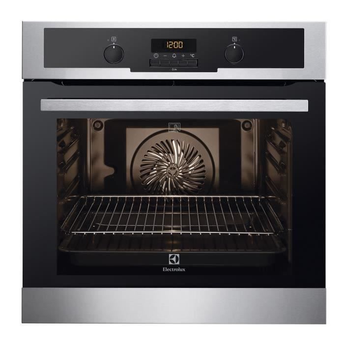 ELECTROLUX EEC44549OX - Four électrique encastrable chaleur pulsée multifonction-68L-Pyrolyse-A+-Inox