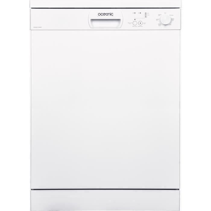 OCEANIC Lave vaisselle posable - 12 couverts - 49 dB - A++ - départ différé- L 59,8 cm x H 85 cm -BLANC