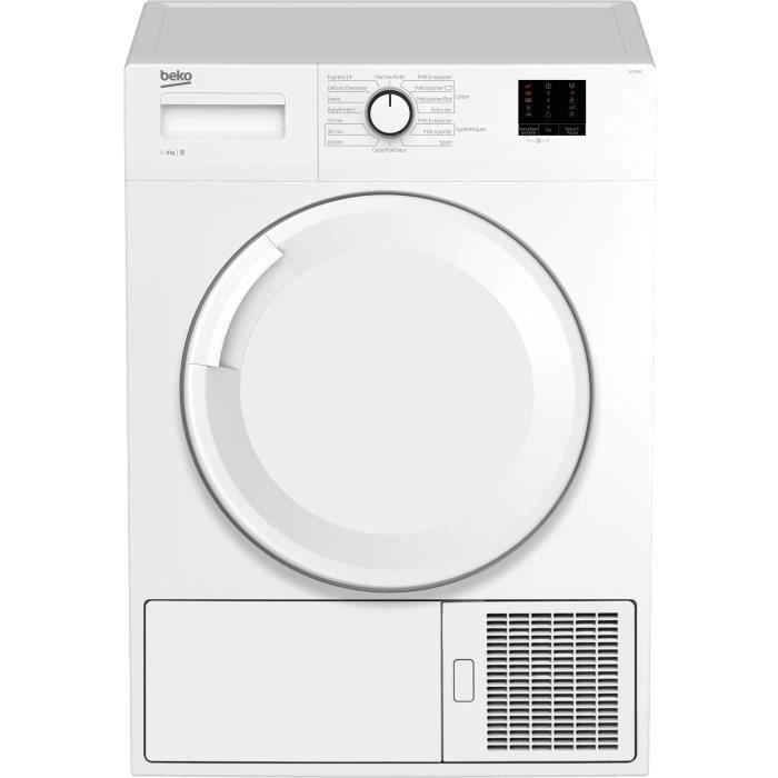 Sèche-linge à condensation BEKO - SLC09W2 - 9 kg - Classe B - Tambour Aquawave - Blanc