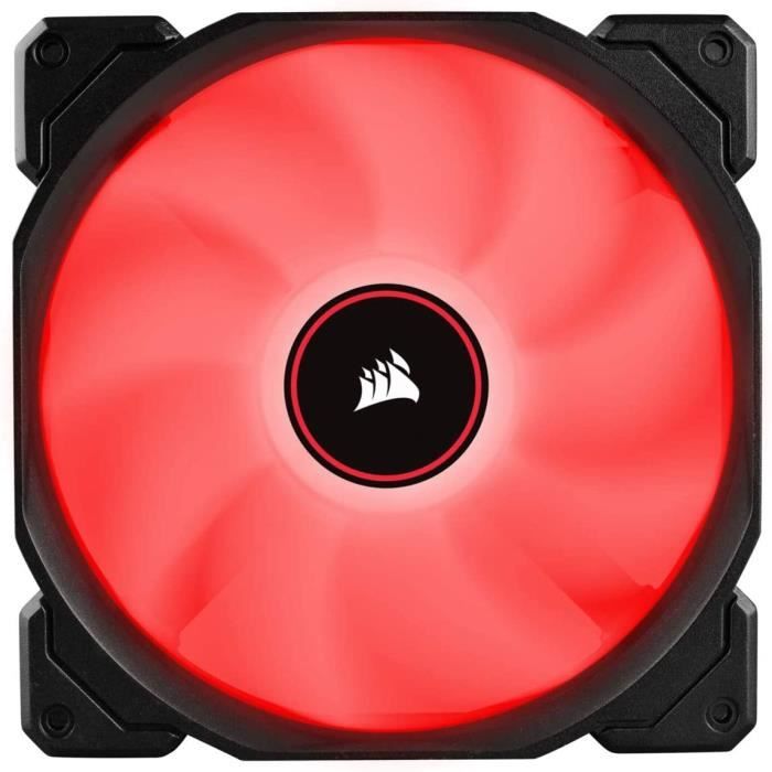 CORSAIR Ventilateurs de boitier Air Series AF140 Low Noise 140 mm - Rouge (Pack de 2) - (CO-9050089-WW)