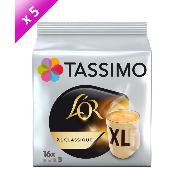 Lot de 5 - Tassimo L'or XXL Classic 136g