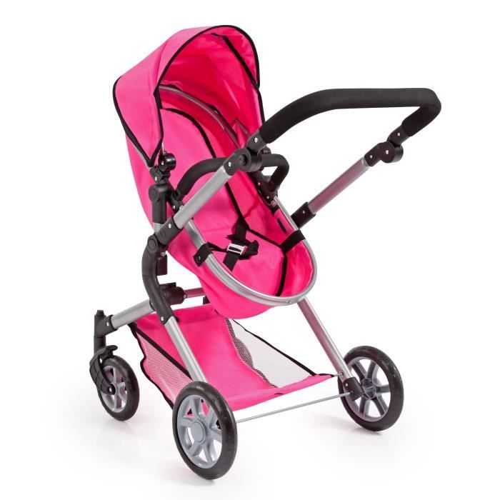 Landau Pour Poupée Bébé Rose – Poussette Poupon – Couleur Rose Tendre