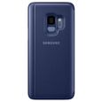 Coque Samsung Clear View Cover Stand S9 - Bleu-1