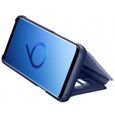 Coque Samsung Clear View Cover Stand S9 - Bleu-3