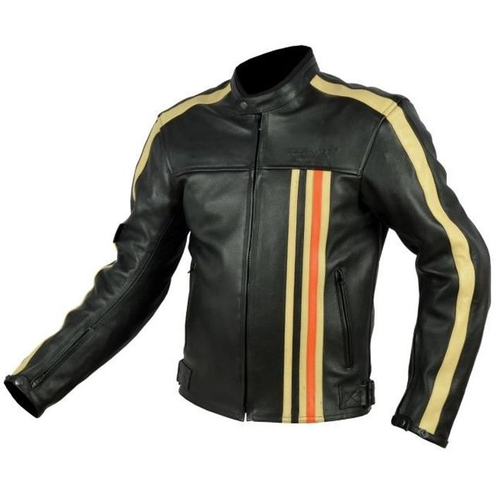 Blouson moto vintage cuir Cdiscount