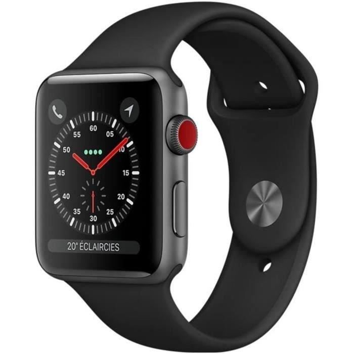 Apple Watch Series 3 GPS + Cellular Boîtier 38 mm Aluminium Bracelet 2017 - vue 3