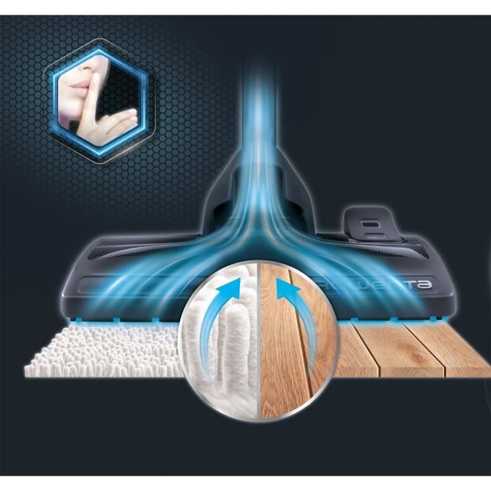 Rowenta Silence Force - Aspirateur Traîneau Ultra-Silencieux 58 DB Avec Sac 4,5L + Brosse Turbo Pour Poils D'Animaux