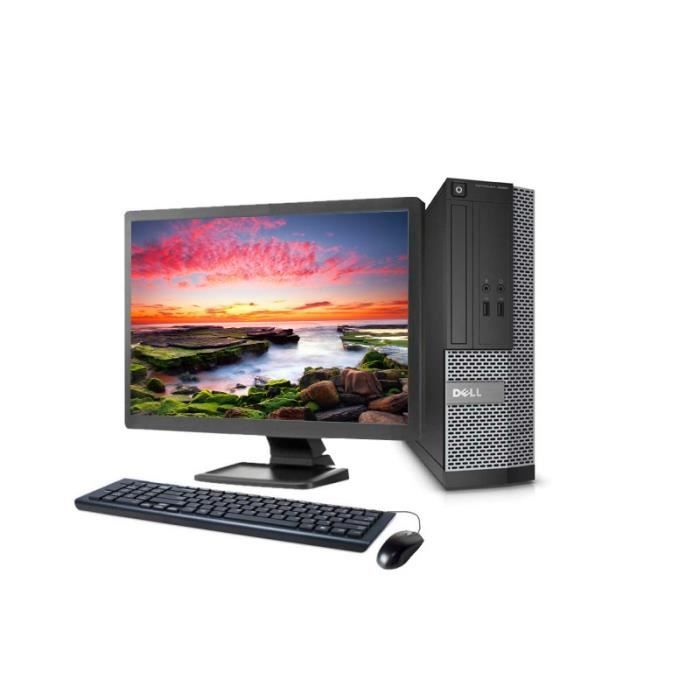 Unité Centrale Dell 3020 SFF - Core i3 - RAM 8Go - SSD 120Go - Windows 10 - Ecran 22 - Reconditionné - Etat correct Reconditionné - Dell reconditionné disponible sur Cdiscount Seconde Vie