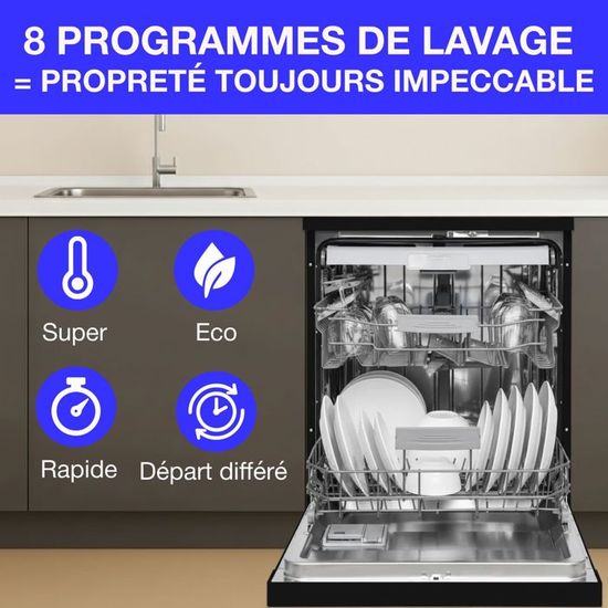 WHIRLPOOL LAVE-VAISSELLE 60CM 14 couverts 46db intégrable avec bandeau wbc3c26 EUR 388,48 - FR