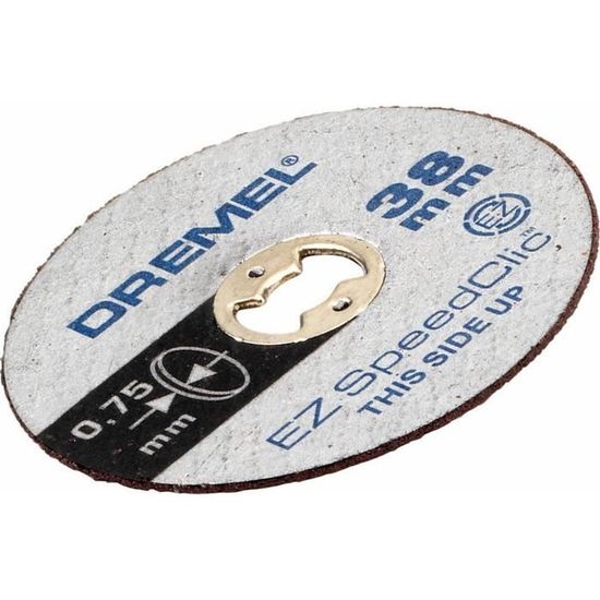 Lot de 5 disques de découpe fins pour métaux DREMEL S409 - EZ SpeedClic - Ø 38mm - Epaisseur 0,75mm