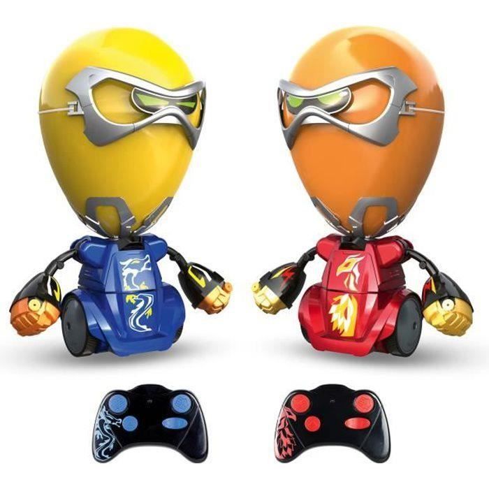 Pack 2 Robots Kombat Ballon Télécommandés – 14 Cm, Tête Qui Explose, Sons Et Lumières, Dès 5 Ans
